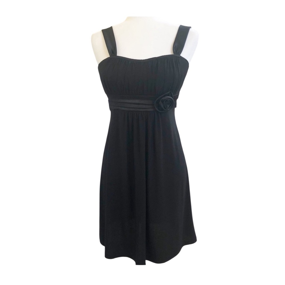 VTG Taboo Dress Size Medium Black Empire Waist Whimsigoth Party Y2K‎ Rosette